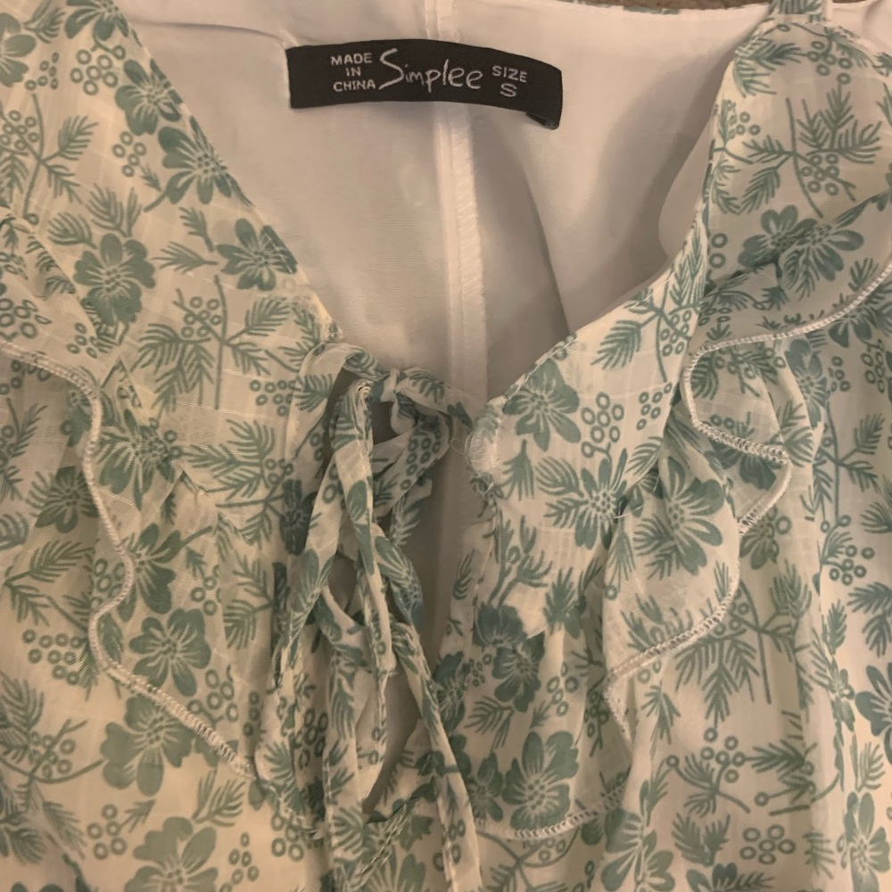 SIMPLEE RUFFLE MINI DRESS FLOUNCE HEM DRESS - Picture 5 of 8